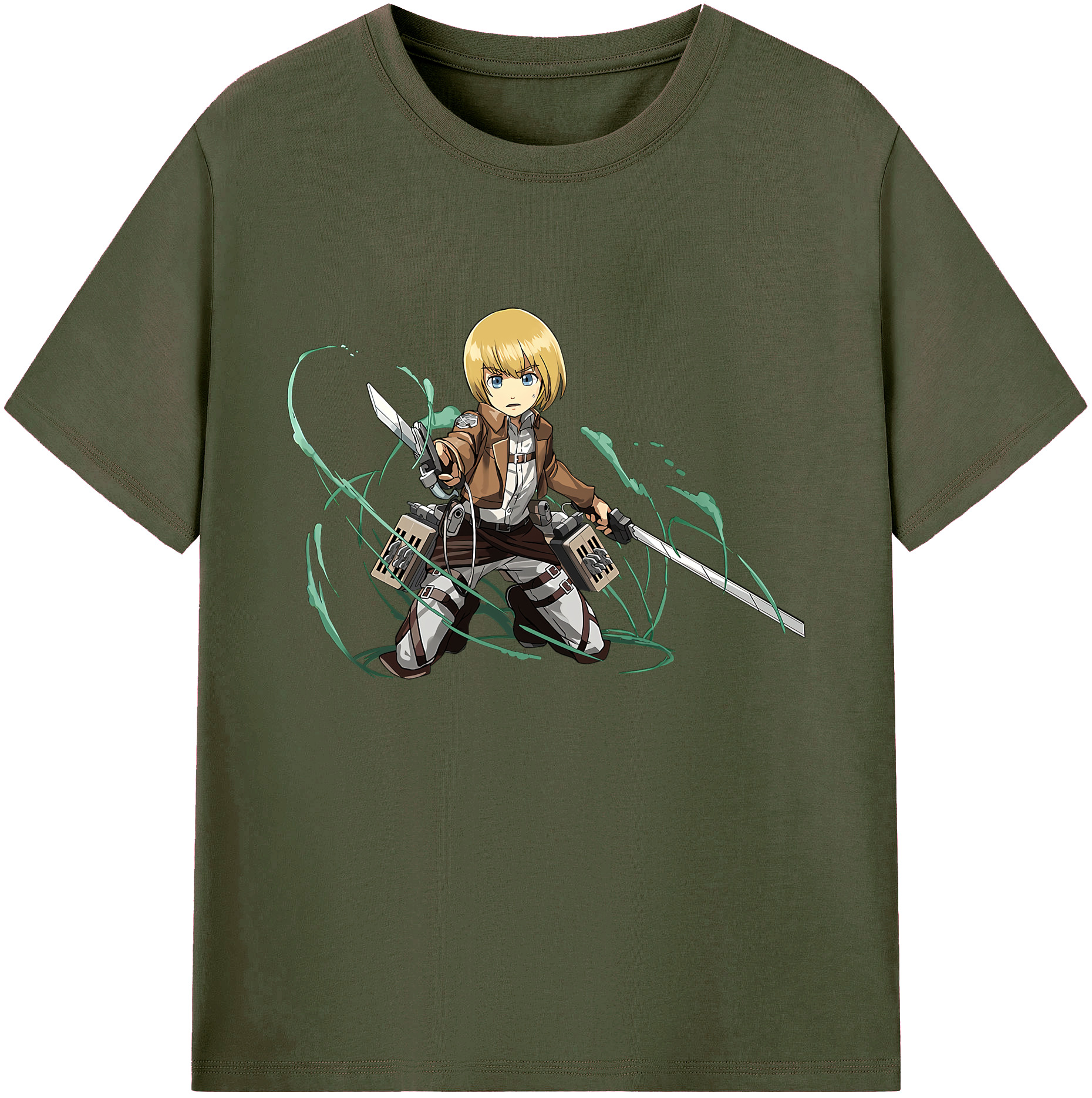 （画像用） 進撃の巨人 アルミン·アルレルト Attack on Titan Armin Arlert 綿100％ メンズ半袖Tシャツ｜肌触りやわらか＆通気性